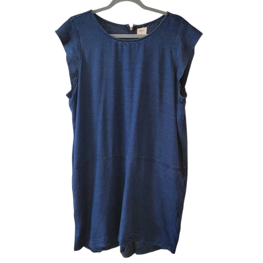 Gap Blue Sleeveless‎ Denim Jean Romper Size XL
